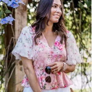 HEMANT & NANDITA Rose Garden Top from ANTHROPOLOGIE - Size small never worn